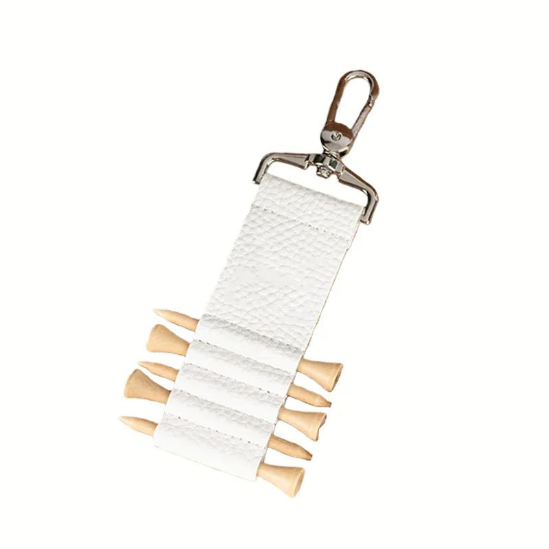 Personalized Engraved Wood Golf Tees & Holder White - Golf Accessories