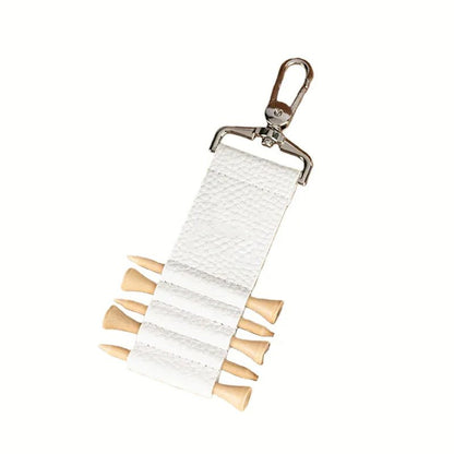 Personalized Engraved Wood Golf Tees & Holder White - Golf Accessories