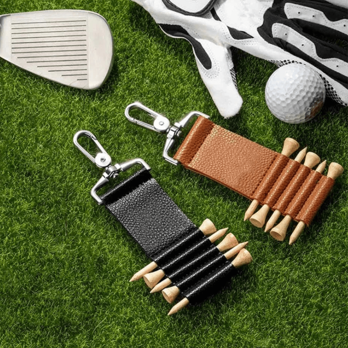 Personalized Engraved Wood Golf Tees & HolderGolf Accessories