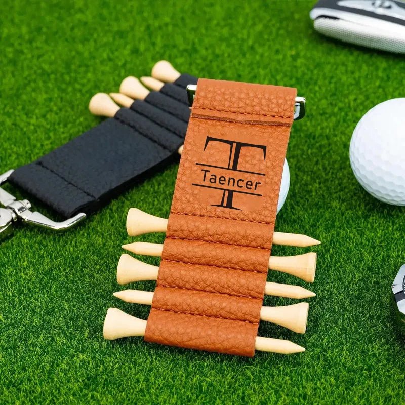 Personalized Engraved Wood Golf Tees & HolderGolf Accessories