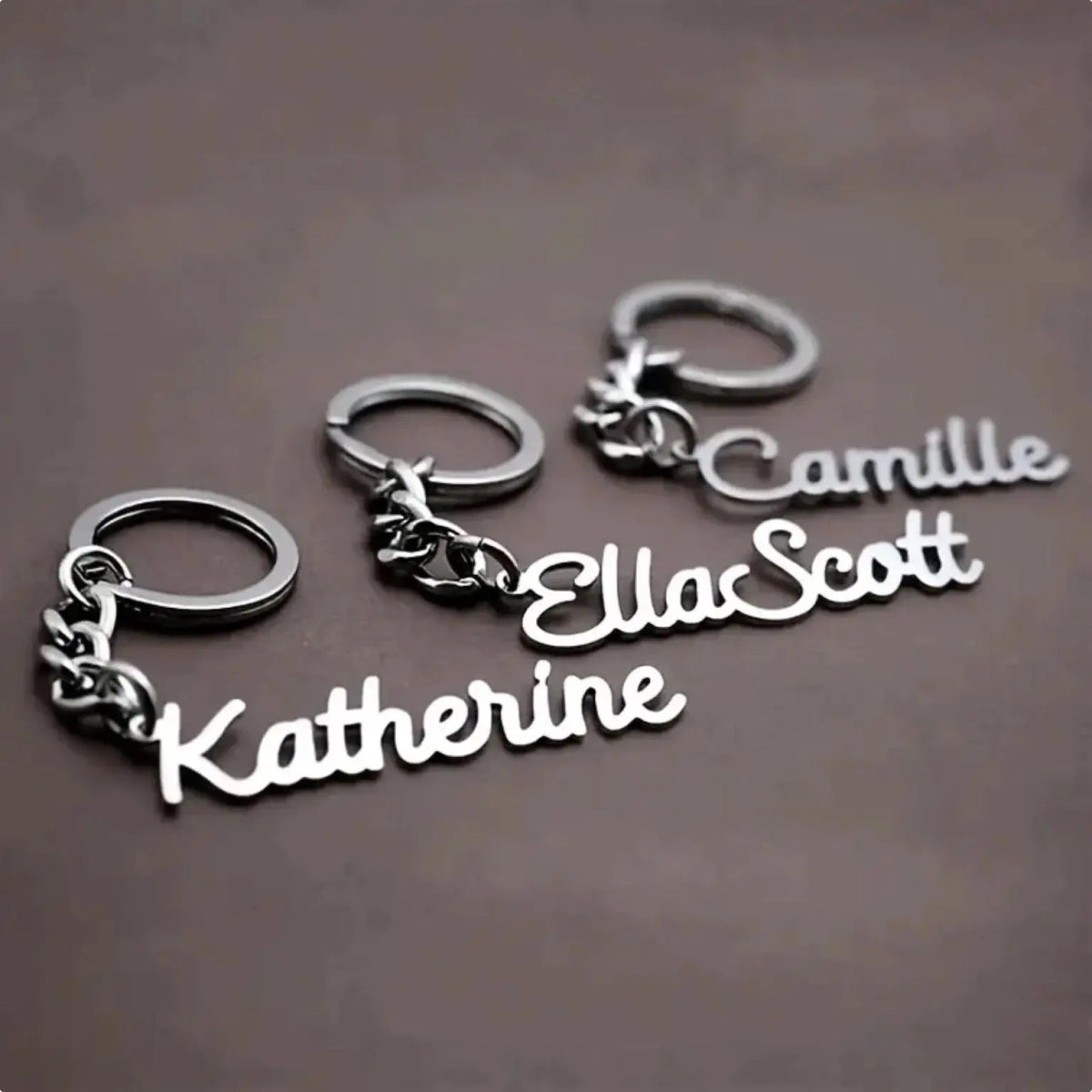 Personalized Keychain with Name – Custom Stainless Steel Keyring