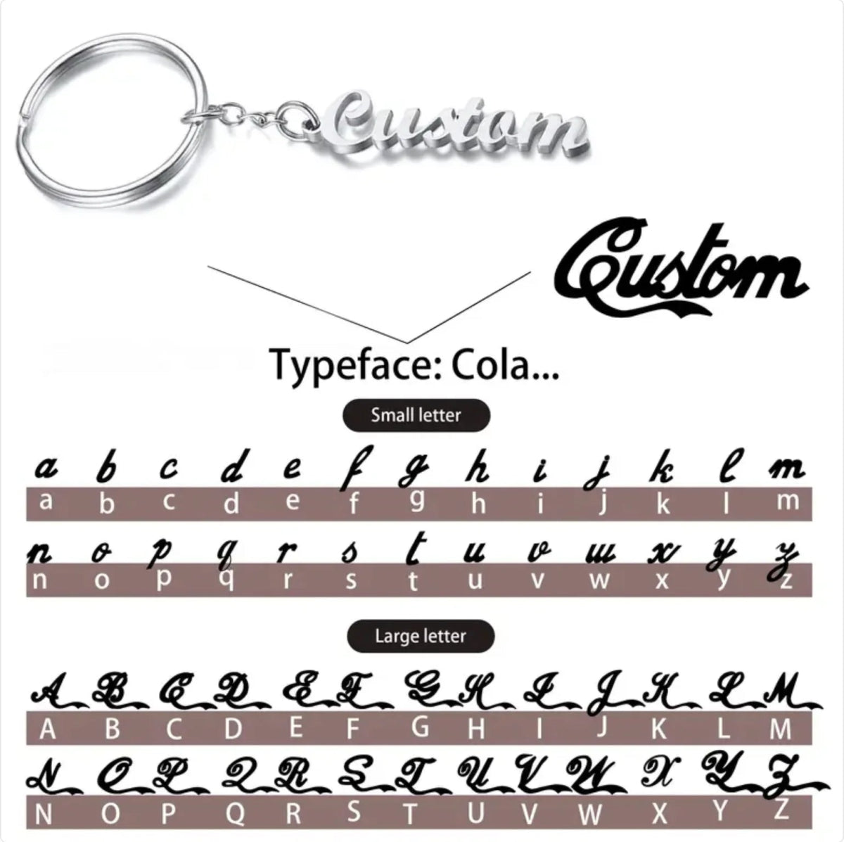Personalized Keychain with Name – Custom Stainless Steel Keyring
