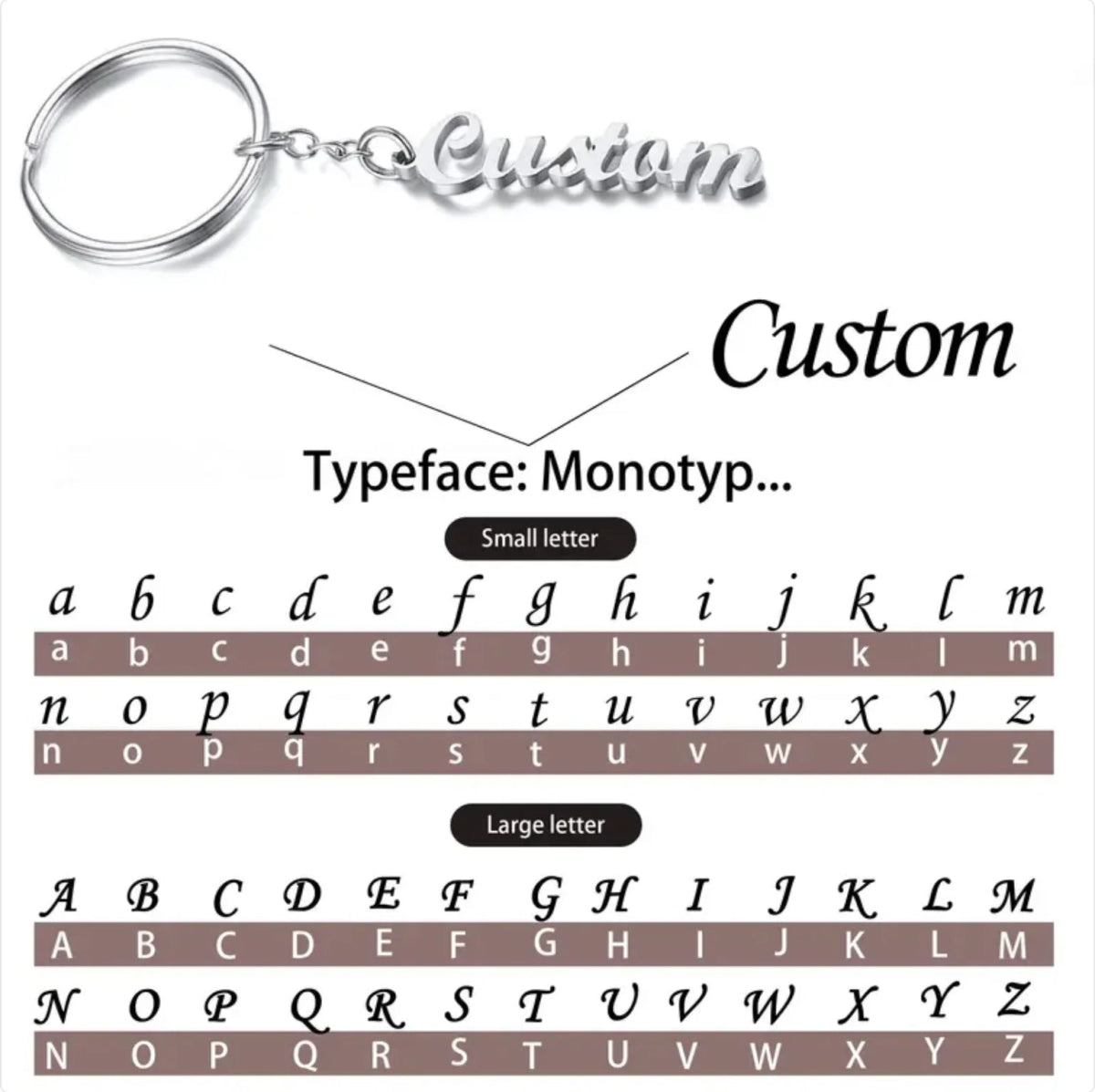 Personalized Keychain with Name – Custom Stainless Steel Keyring