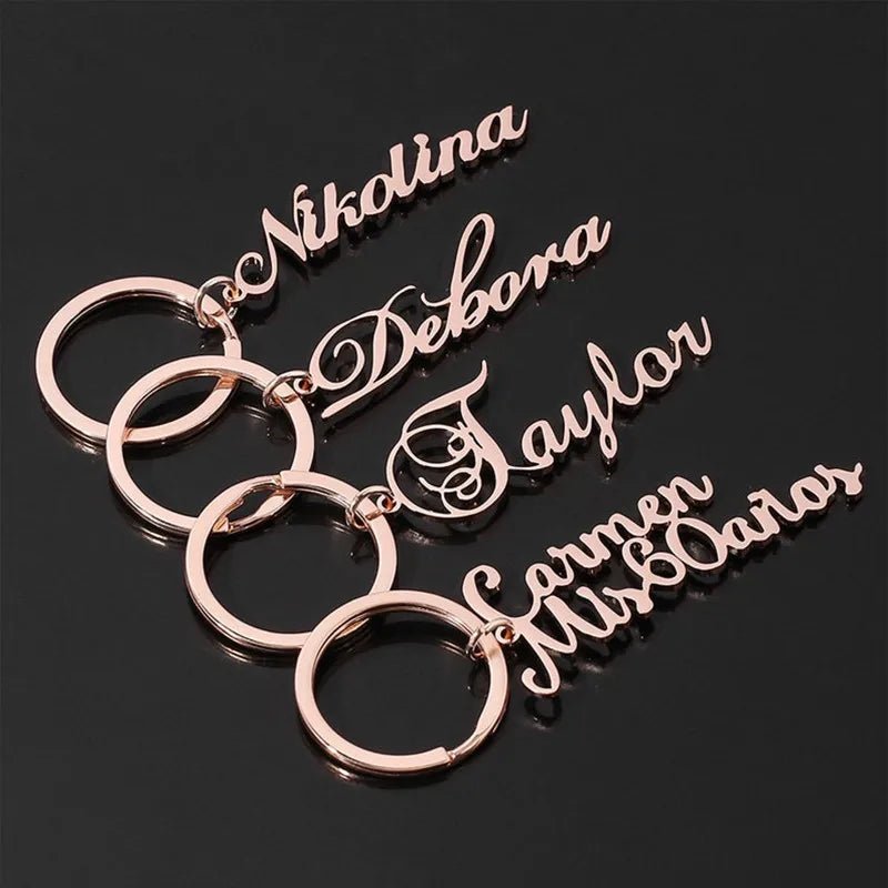 Personalized Keychain with Name – Custom Stainless Steel Keyring