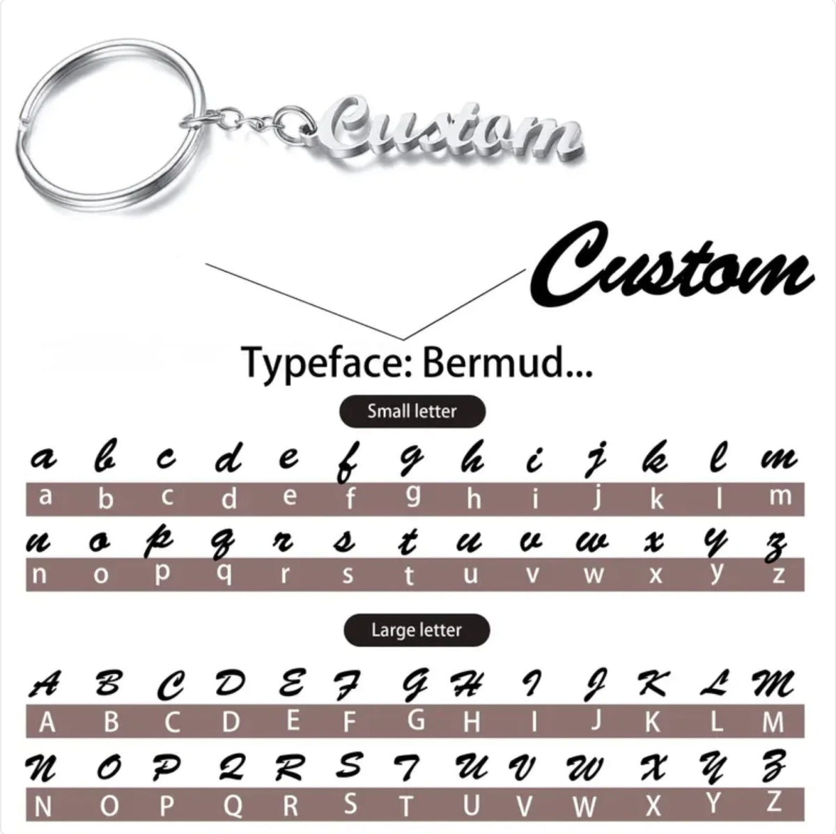 Personalized Keychain with Name – Custom Stainless Steel Keyring