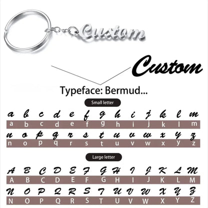 Personalized Keychain with Name – Custom Stainless Steel Keyring