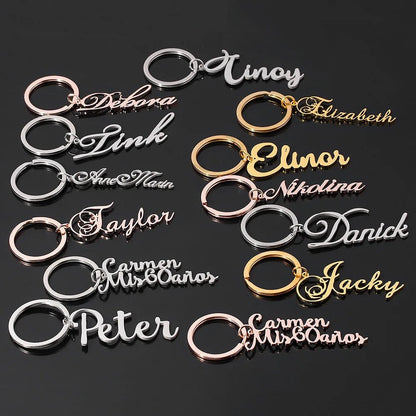 Personalized Keychain with Name – Custom Stainless Steel Keyring