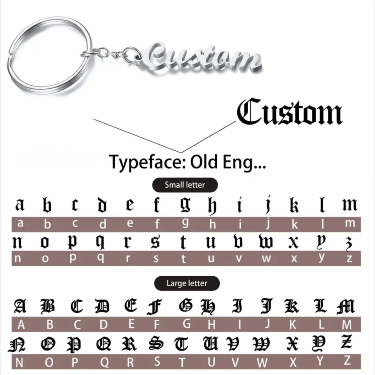 Personalized Keychain with Name – Custom Stainless Steel Keyring