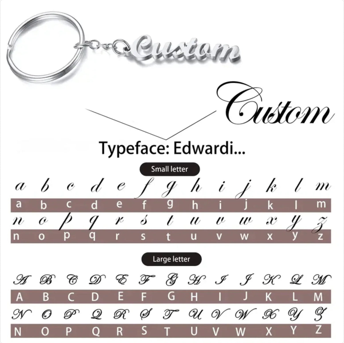 Personalized Keychain with Name – Custom Stainless Steel Keyring