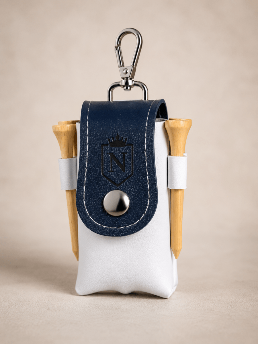 Personalized Premium PU Leather Golf Ball and Tee Pouch Gift Set