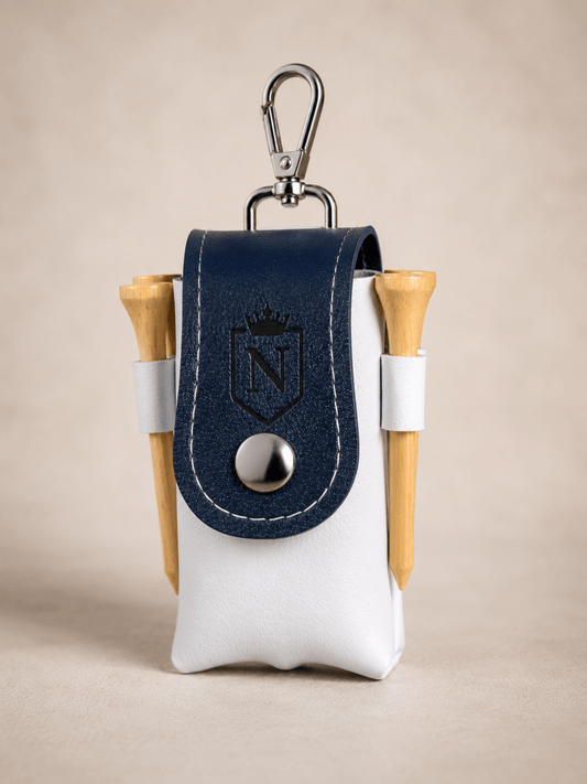 Personalized Premium PU Leather Golf Ball and Tee Pouch Gift Set