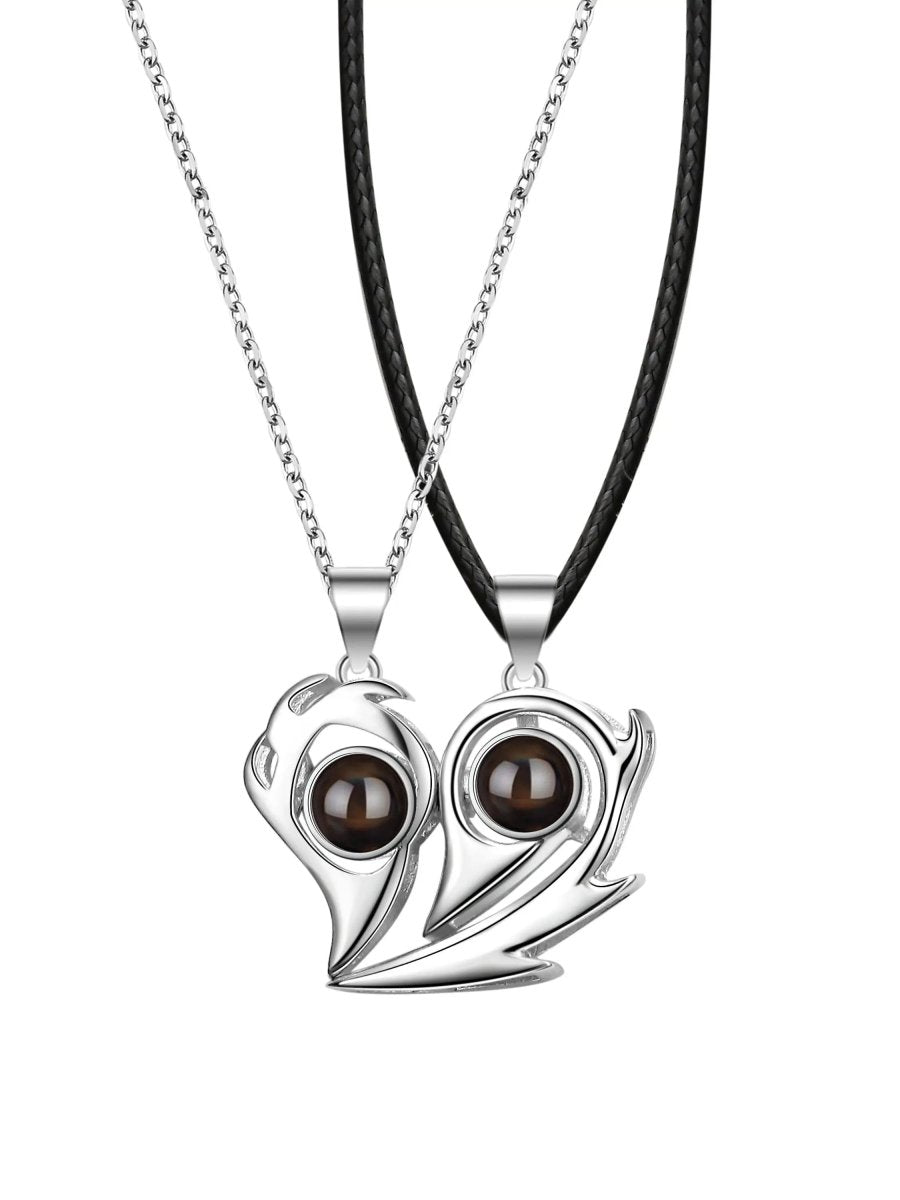 Photo Projection Couples Necklace Sets - ,Photo Necklaces Personalisr Au