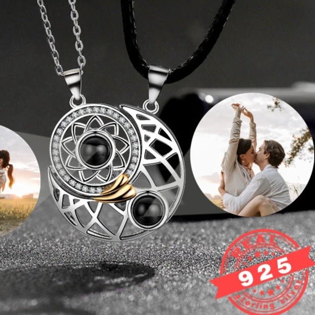 Photo Projection Couples Necklace Sets,Photo Necklaces