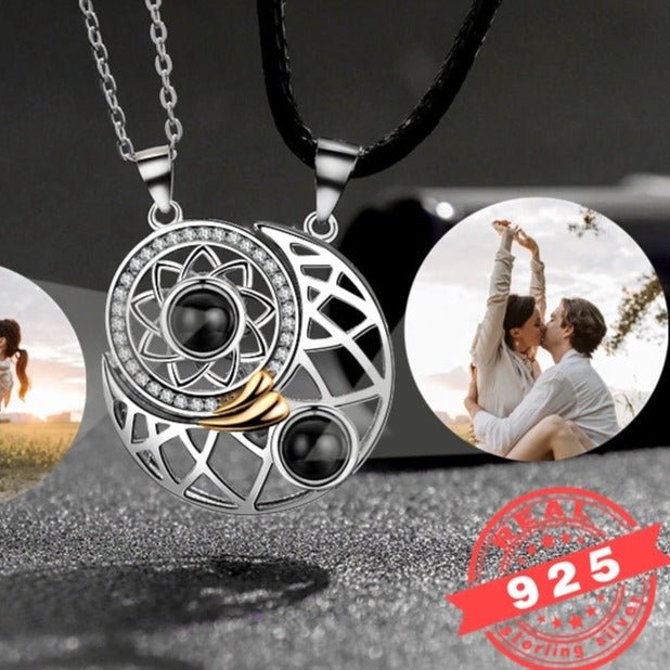 Photo Projection Couples Necklace Sets - ,Photo Necklaces Personalisr Au