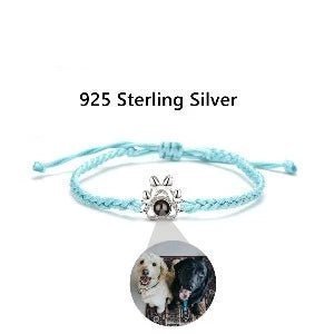 Photo Projection Paw Print Rope Braceletphoto bracelets