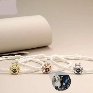 Photo Projection Paw Print Rope Braceletphoto bracelets