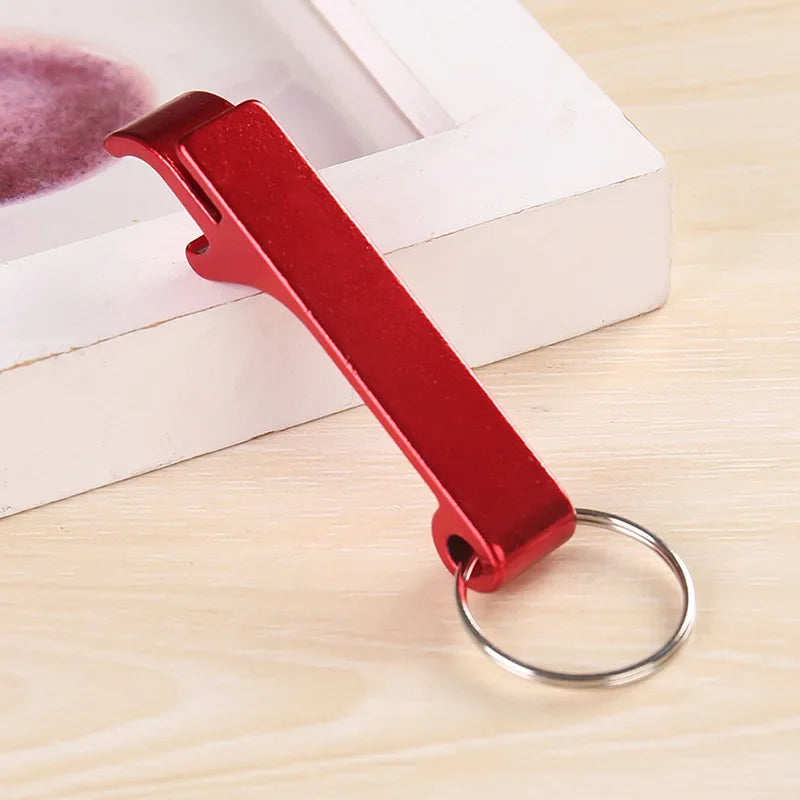 red bottle opener keychain