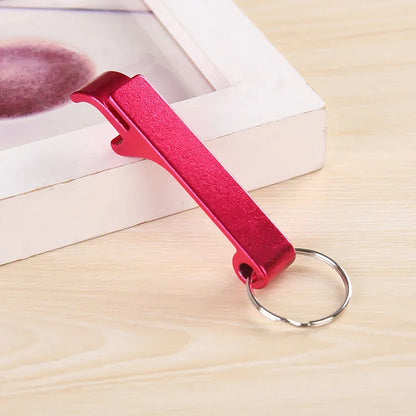 red bottle opener keyring