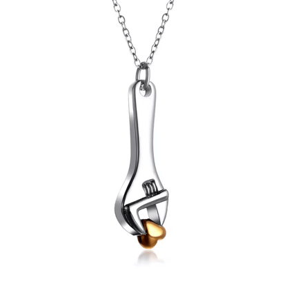 Spanner Wrench Urn Pendant – Engraved Cremation Jewellerypendant