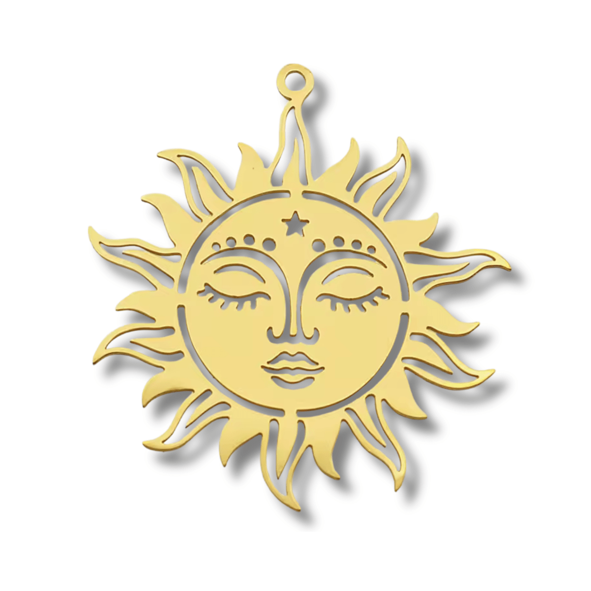 Sun Face Pendant - stainless steelpendant