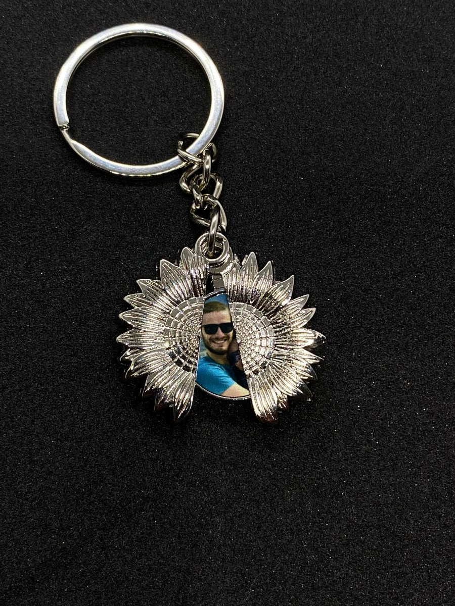 sunflower photo key ring