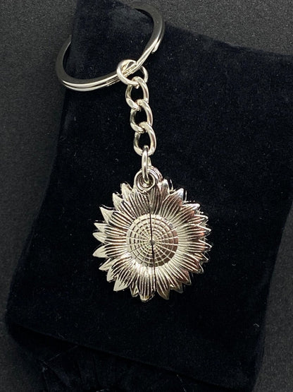 sunflower photo pendant keyring