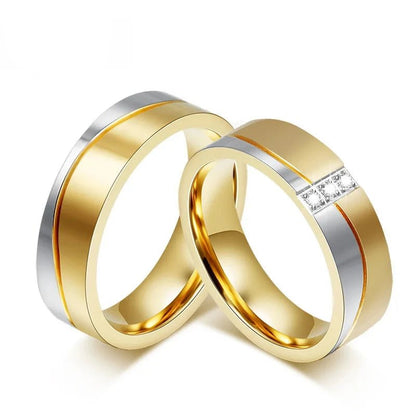 wave style stainless steel wedding bands
