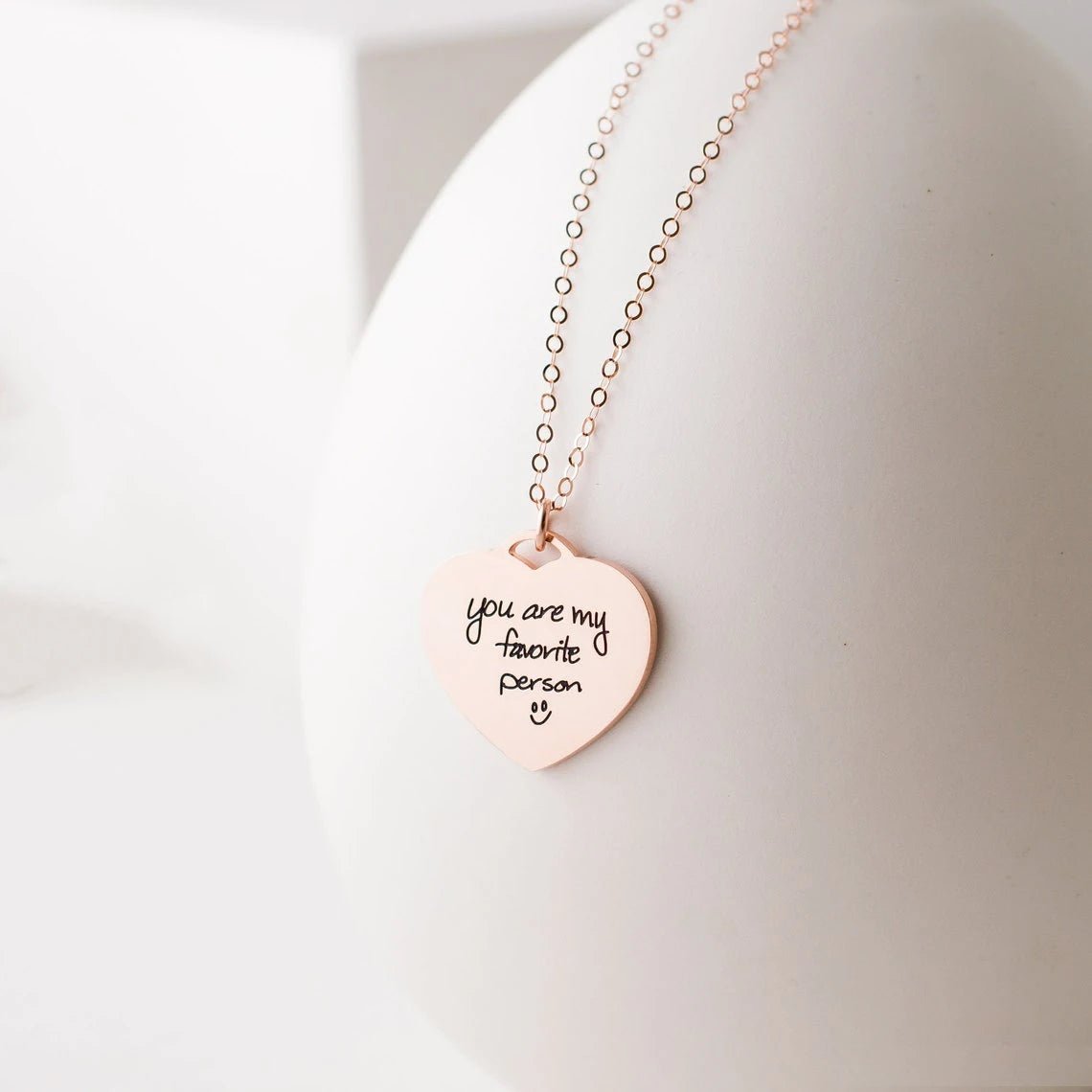 Your Handwriting Engraved Message Necklace