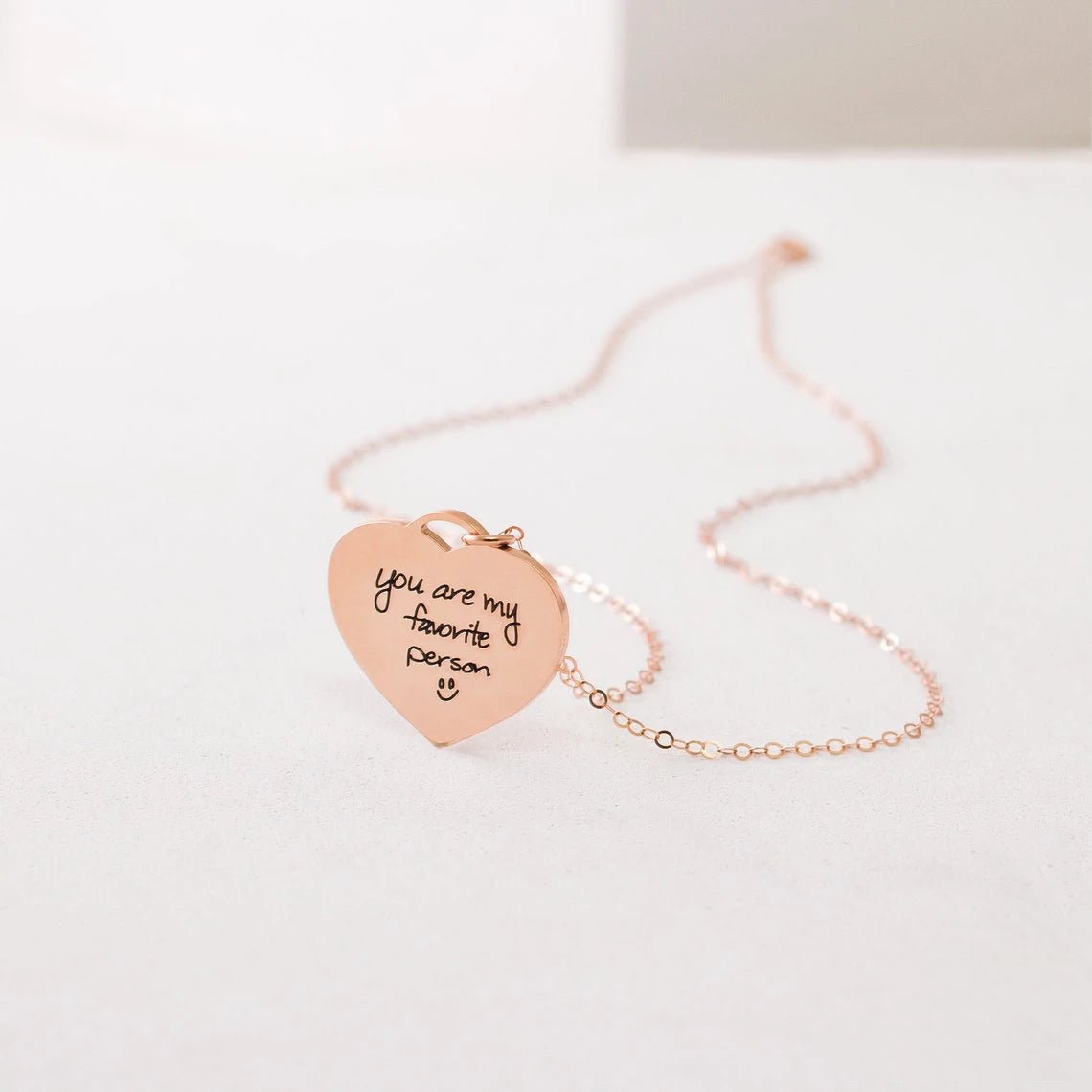 Your Handwriting Engraved Message Necklace