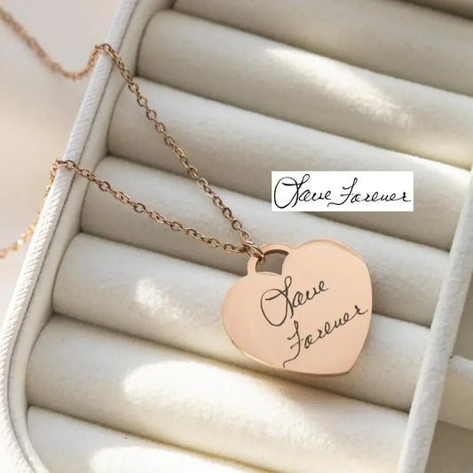 Your Handwriting Engraved Message Necklace - Necklaces Personalisr Au