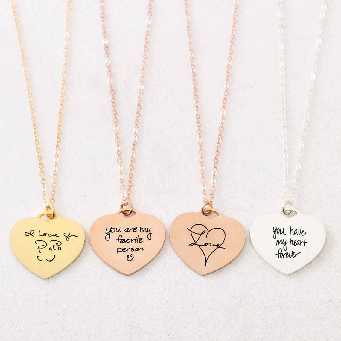 Your Handwriting Engraved Message Necklace