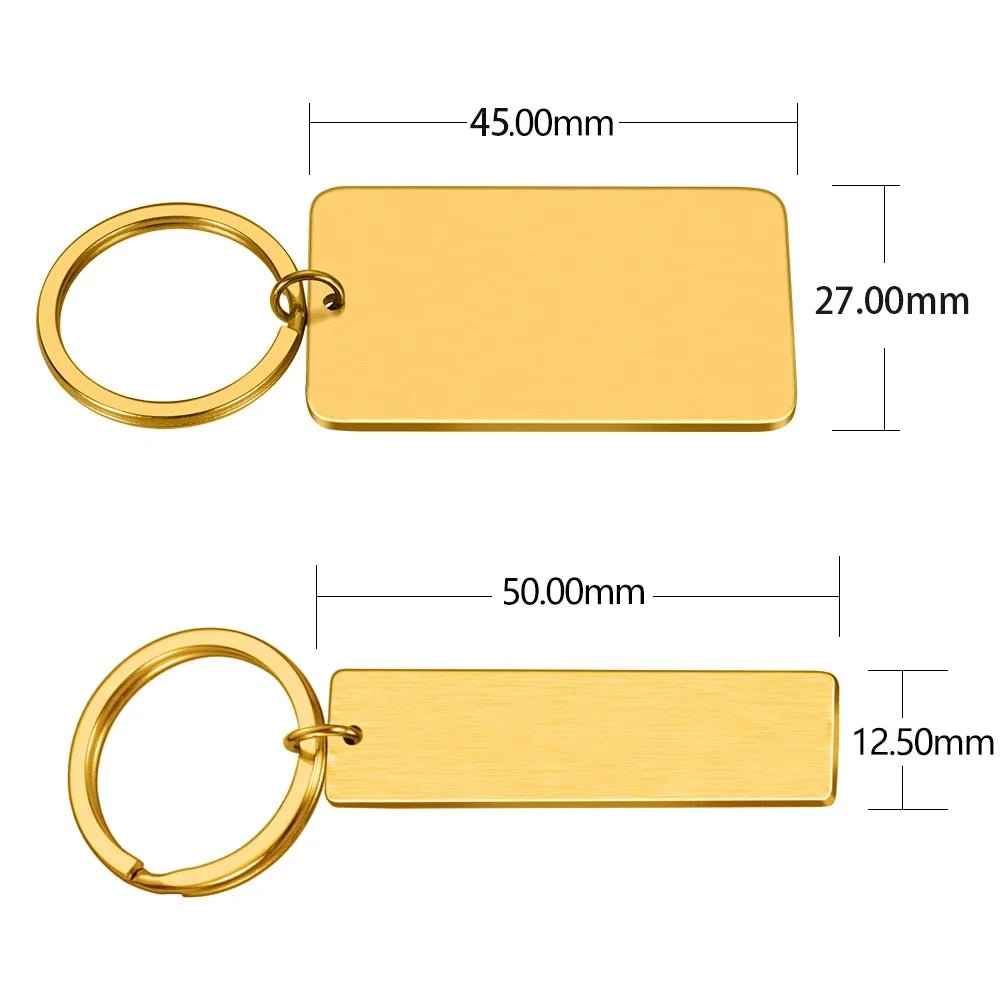 sizes for engraved keychains